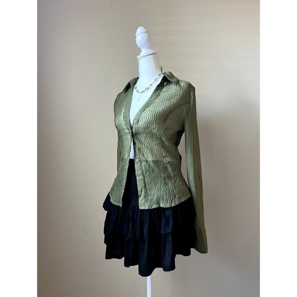 Fashion Nova Sheer Mesh Blouse - Picture 2 of 5